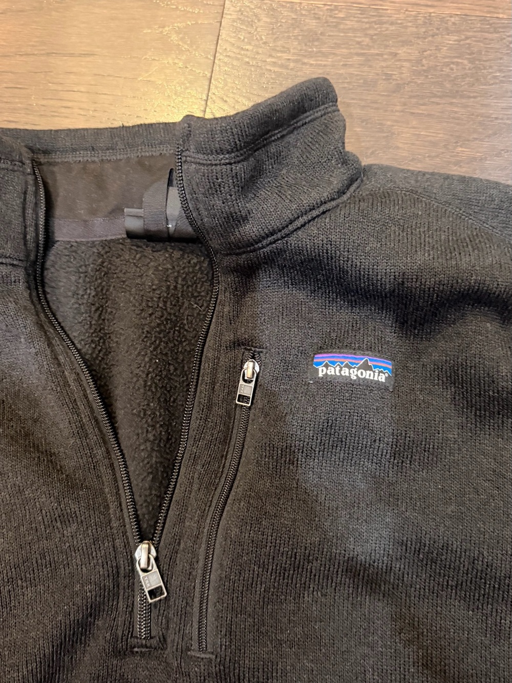 Patagonia Black Half-Zip Fleece with Logo